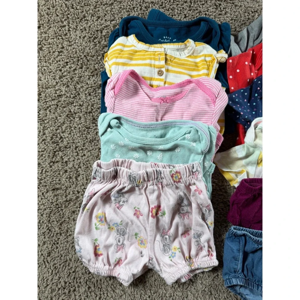 Baby Girls Bodysuit‎ Lot 11 pieces Mixed 12 mo cottagecore summer toddler